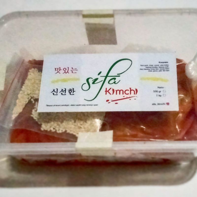 

Fresh Kimchi Sawi home made Netto 500gr box thin wall