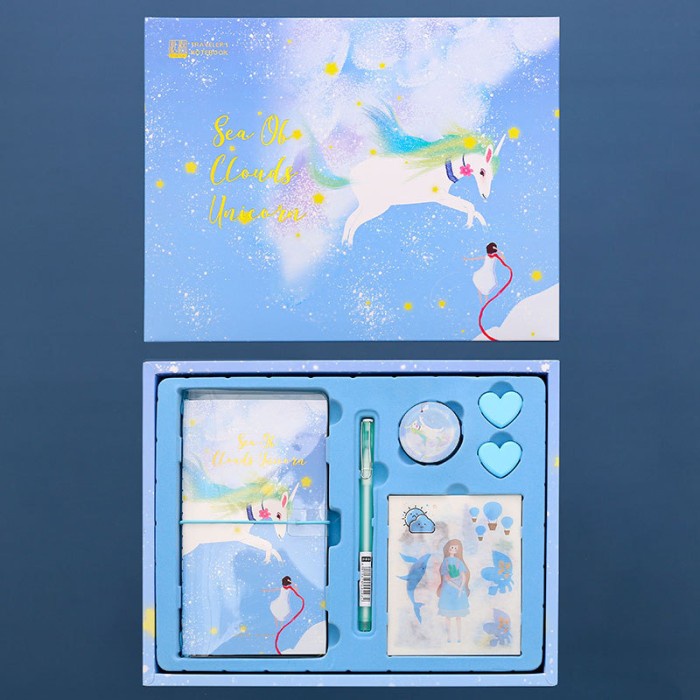 

(TERLARIS) PAKET ALAT TULIS 5 IN 1 STATIONARY KARAKTER KARTUN - unicorn