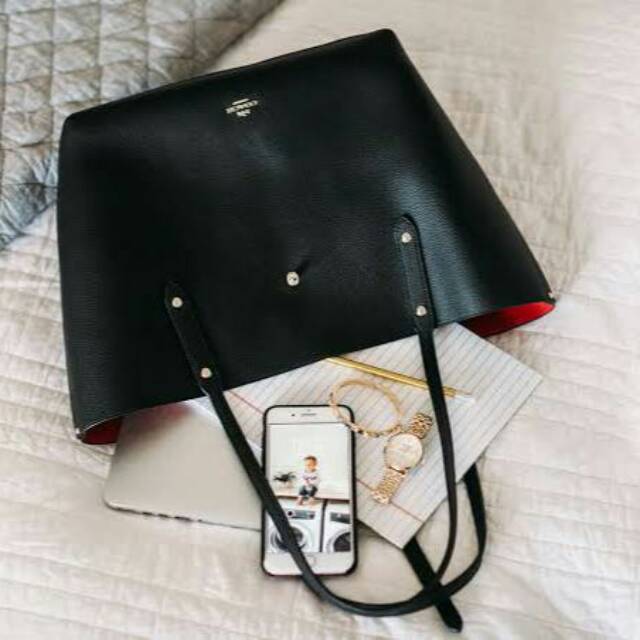 Coach Market Tote totebag hitam black tas ori original