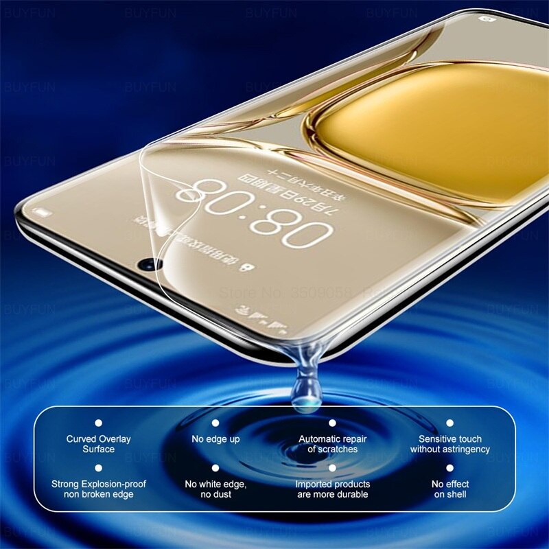 Pelindung Layar Huawei P50 Pro paket 3 in 1 berbahan hydrogel