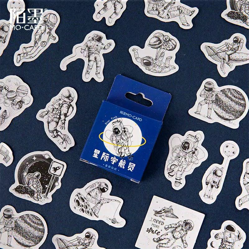 Astronaut space Stiker Jurnal // Journal Sticker hiasan buku catatan aesthetic tumblr