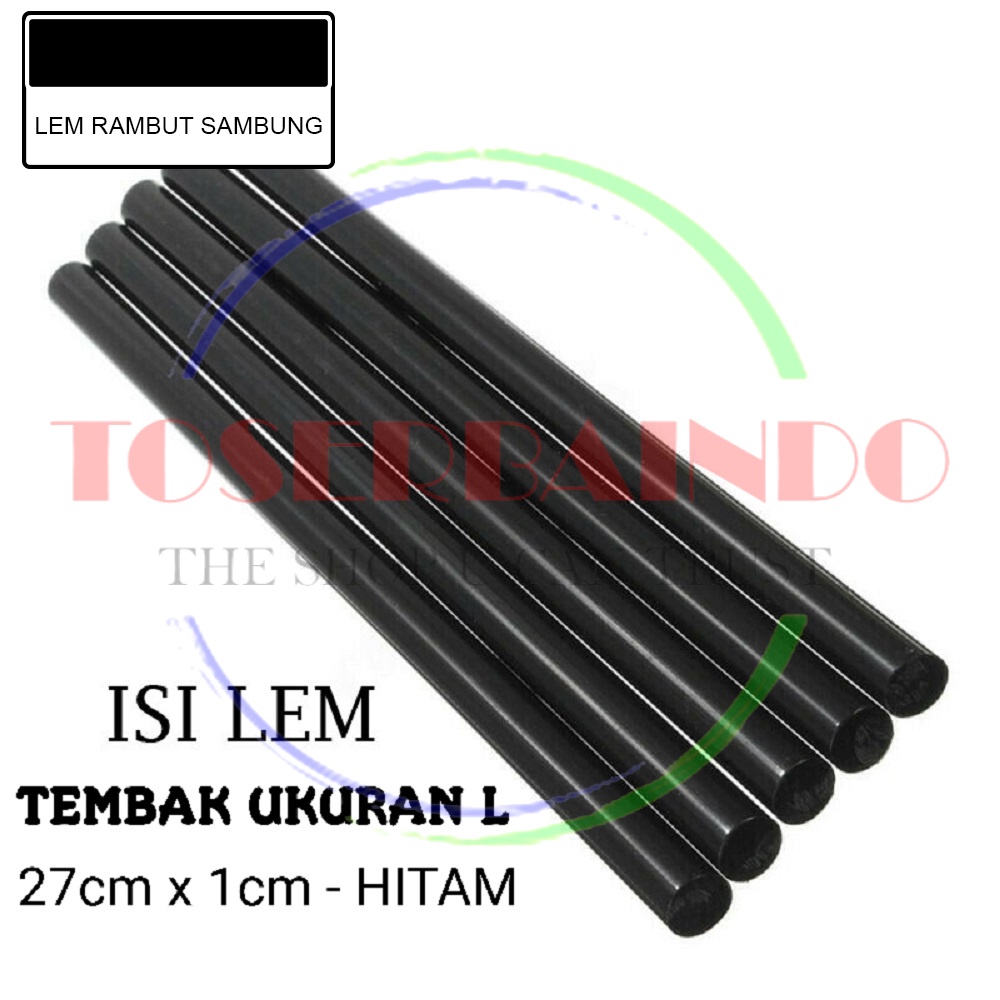 

Lem Rambut Sambung / Hair Extension / Lem Tembak Besar Hitam 27cm x 1cm - TI