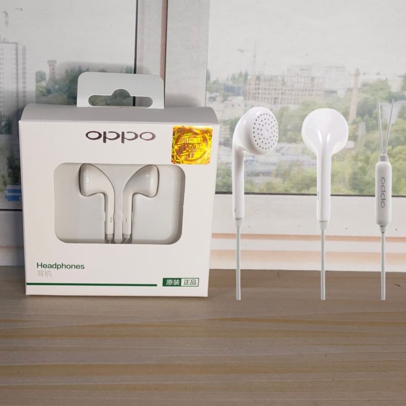 Headset Oppo mh135 Original 100% - earphone Oppo F9 F7 F5 F3 F3plus F1plus F1s A71 A83 A37 A7 A3s Promo Sen