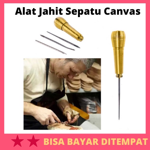 Alat Jahit Sepatu Canvas Kulit Repair Stitcher Tool / Jarum Alat Jahit Menjahit Jahitan Reparasi Sol