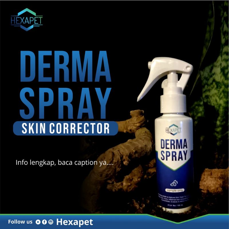 DERMA SPRAY BY HEXAPET obat jamur spray 100ml