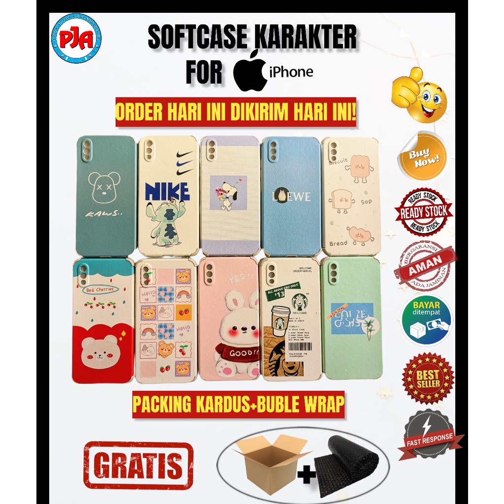 Softcase Casing IPhone 6 6G 6S 7 7G 7S 8 8G XS  Karakter