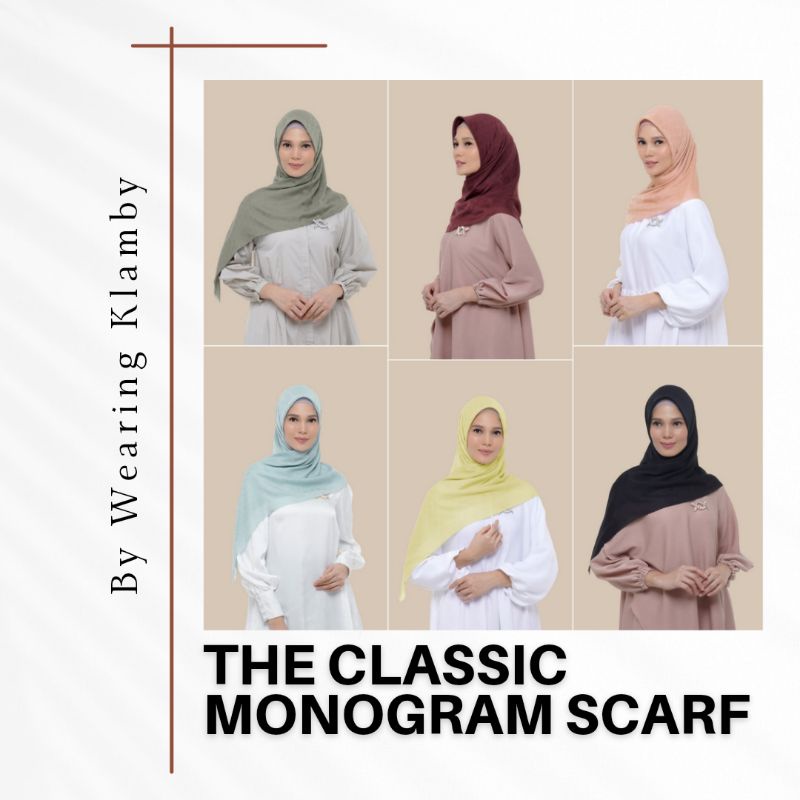THE CLASSIC MONOGRAM SCARF BY WEARING KLAMBY