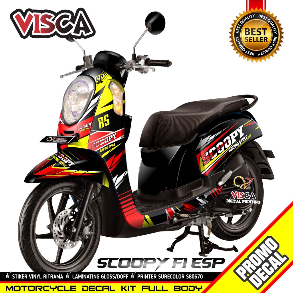 Decal Stiker Scoopy Fi 2015 2016 Striping Scoopy Fi Lama Road Racing
