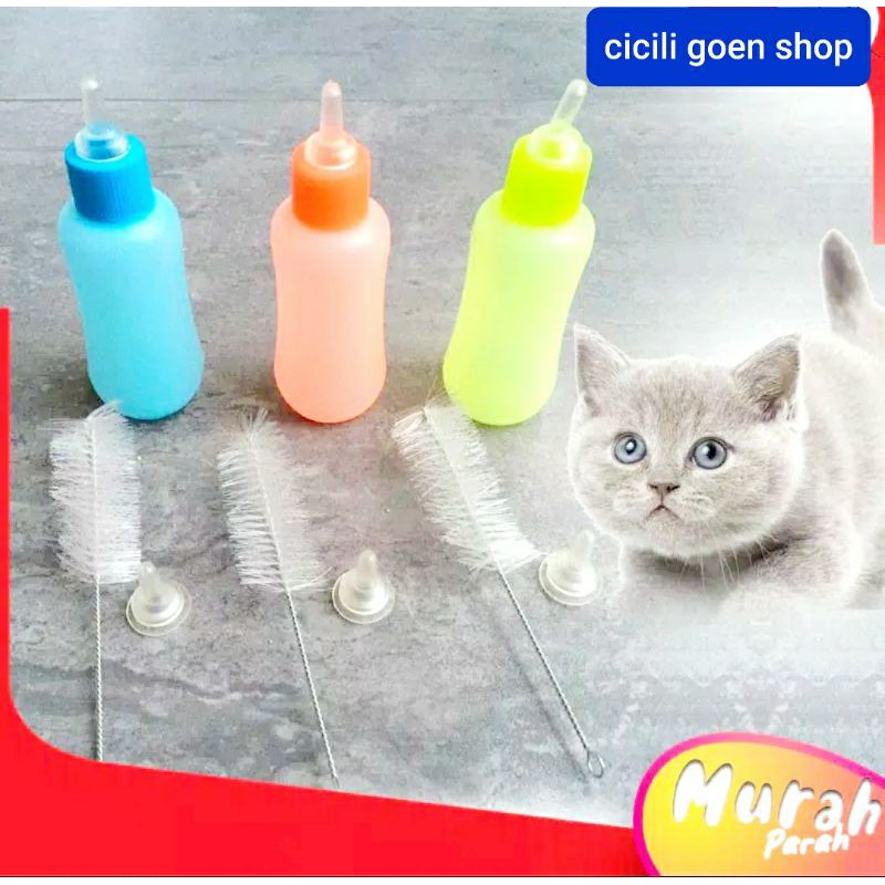 Dot susu 100ml sikat ekstra dot anjing kucing kitten botol nursing anak murah