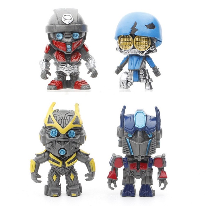 ACTION FIGURE TRANSFORMERS Q VER. SET 4 PCS TOPPER CAKE MINIATUR