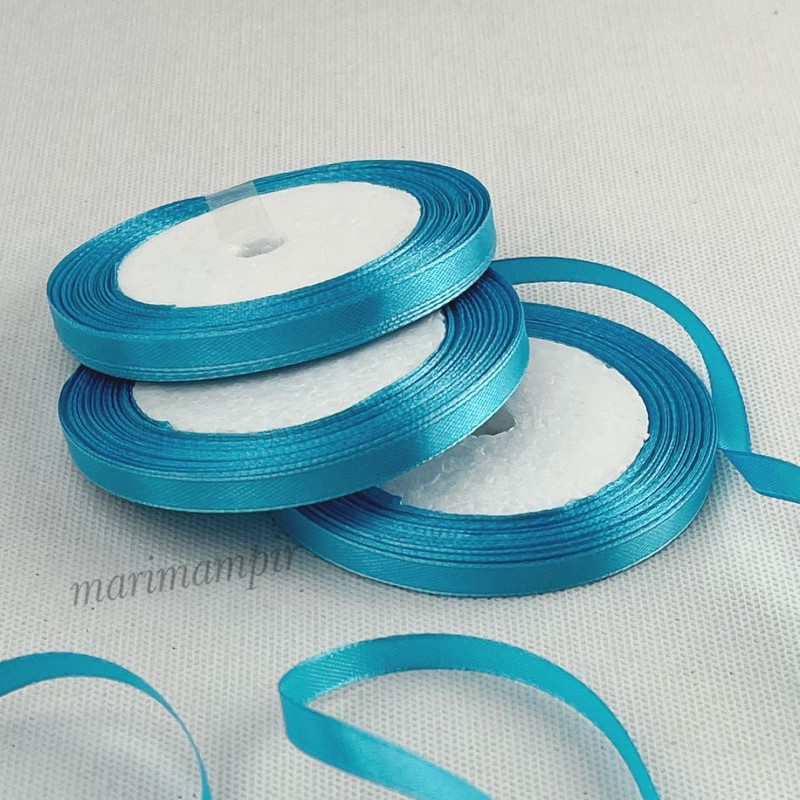 

PITA SATIN KAIN 1/4 INCI 6 MM WARNA SKY BLUE #020
