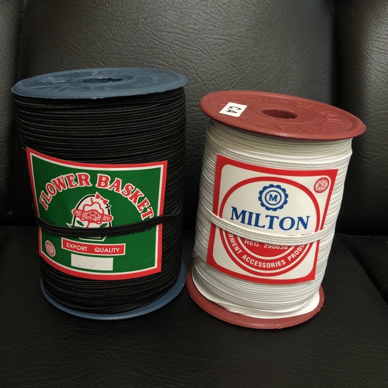 KARET ELASTIS 4MM COCOK UNTUK MASKER MERK MILTON/ FLOWER BASKET