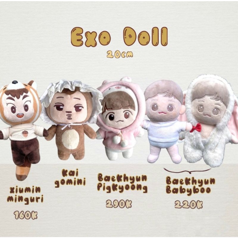 Exo doll || Babyboo Baekhyun Gomini Gominie Pigkyoong