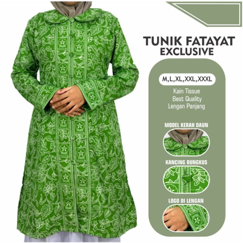 Tunik Fatayat Exclusive | Tunik Fatayat NU | Blus Fatayat NU | Atasan Fatayat NU Original LPNU Fatay