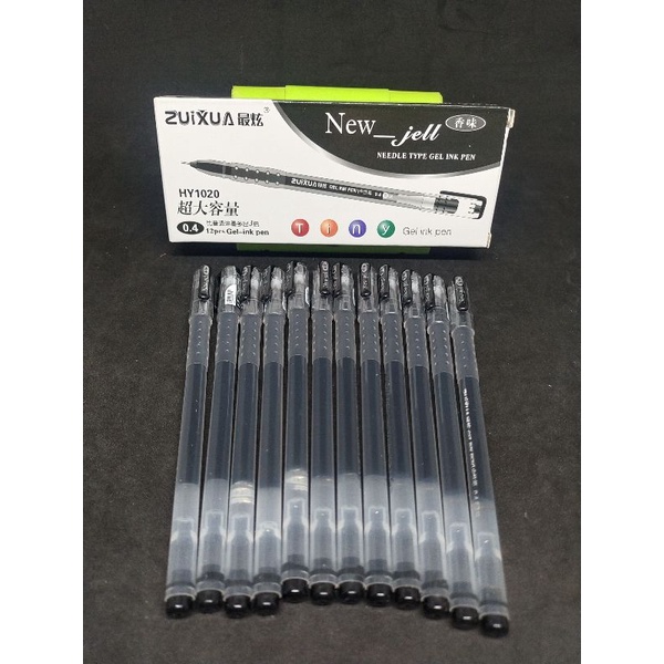 

PEN.GEL.BOLPOIN.PENA.PULPEN.New.jel.Hitam.ISI.12.pcs