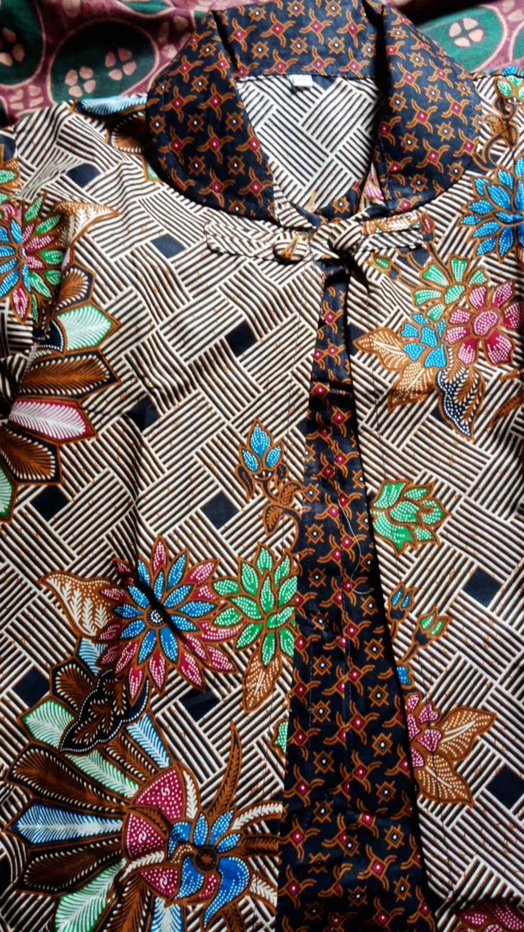 Baju Batik Wanita Modern Monalisa Genes Merah Biru Tosca Ungu Orange M,l,xl Asli Pekalongan