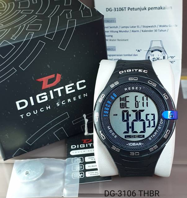 Jam Tangan Pria Digitec Original Touch Screen Tahan Air Garansi 1 Tahun