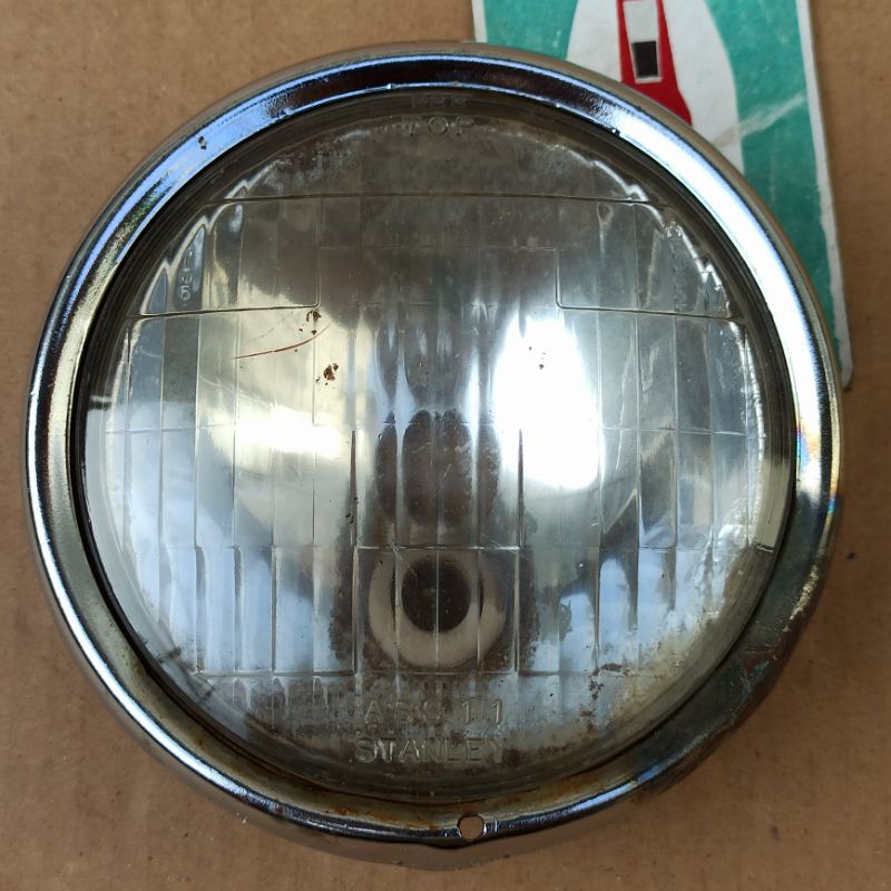 headlamp lampu depan set ring reflektor Honda c50 c70 c90 ori original second bekas copotan