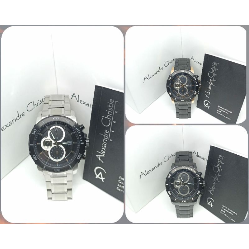 Jam Tangan Pria Alexandre Christie 6473 AC6473 AC 6473 sport tali besi