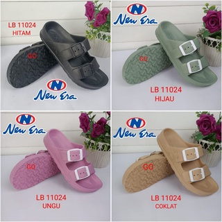 gof NEW ERA LB E 11024 Sandal Karet Wanita Slop Terbaru Gesper Sendal Karet Selop Ban Dua Sandal Cewek