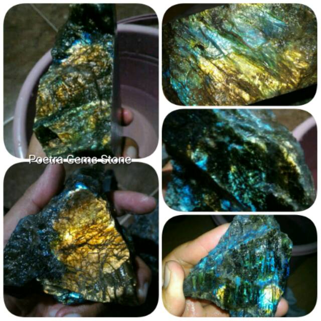 BAHAN / ROUGH LABRADOR RAINBOW FELDSPAR HIGH QUALITY 1KG