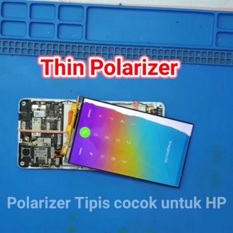 Polarizer 6 inch Tipis thin film serbaguna untuk  Polaris LCD Polariser HP handphone murah aman