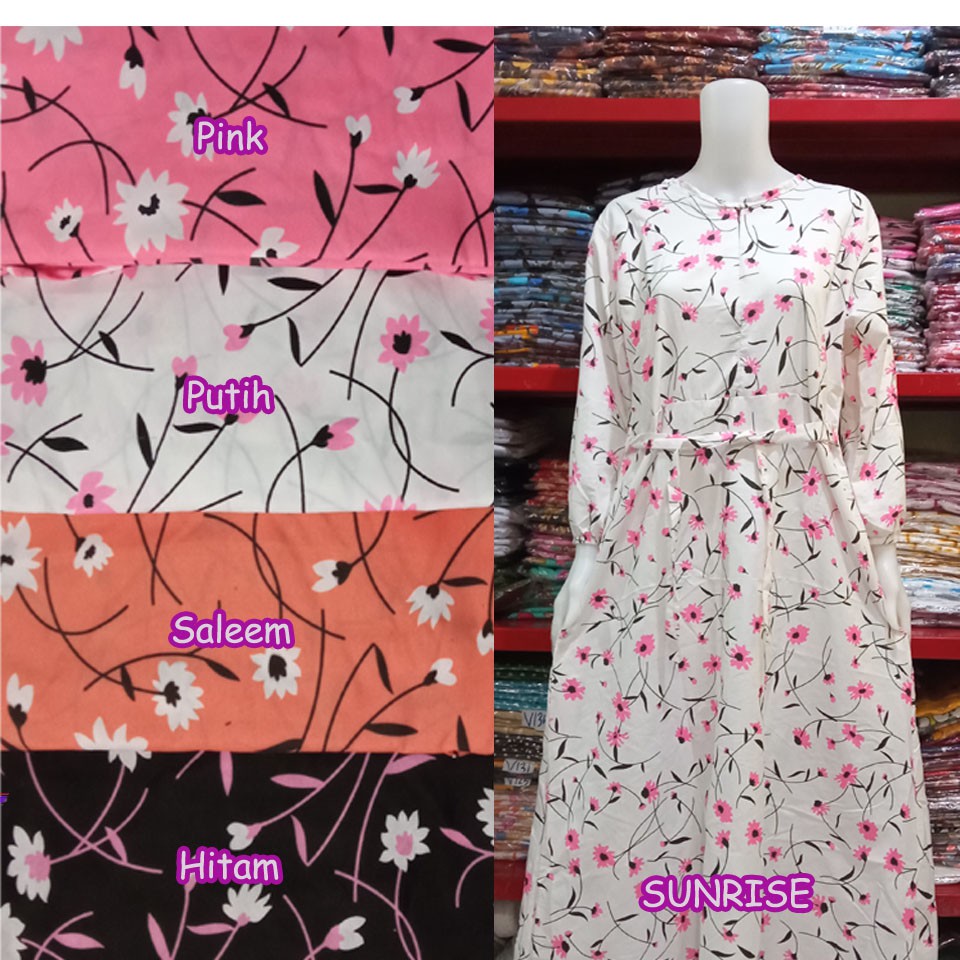 Gamis Katun jepang Motif Rasty, Polkadot, Janda bolong, Sultan, Vintage, Emma
