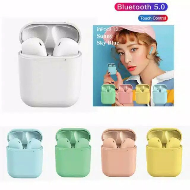 Headset Bluetooth inpods i12 macaron - Headset bluetooth i12