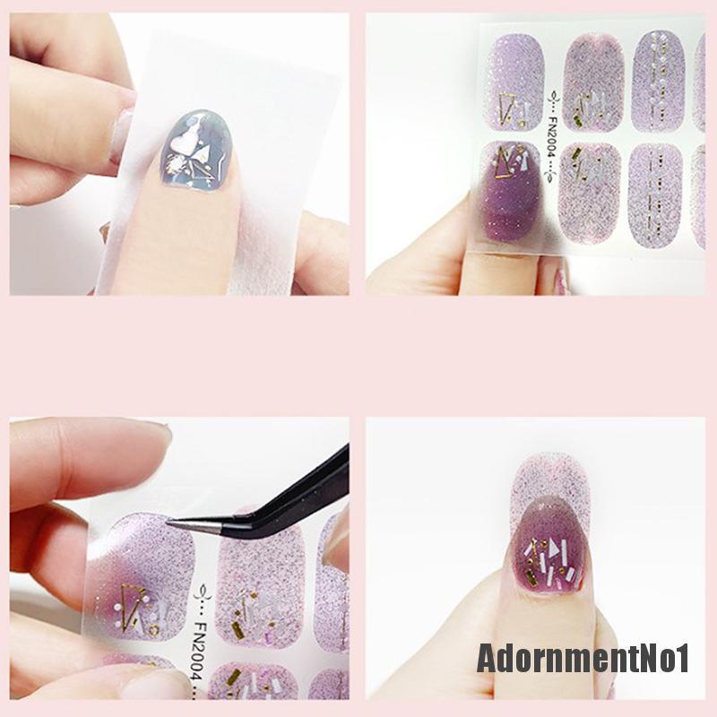 (Adornmentno1) Stiker Kuku Diy Untuk Nail Art