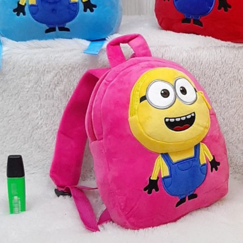 Ransel Sekolah Anak Minion Ukuran M Tas Paud TK Karakter Kartun