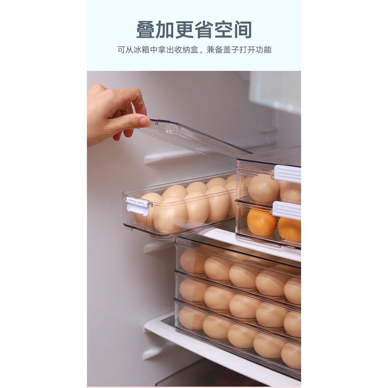 Tempat Box Telur Sekat Kotak Box Organizer Rak Serbaguna Dengan Tutup / Box Egg Organizer