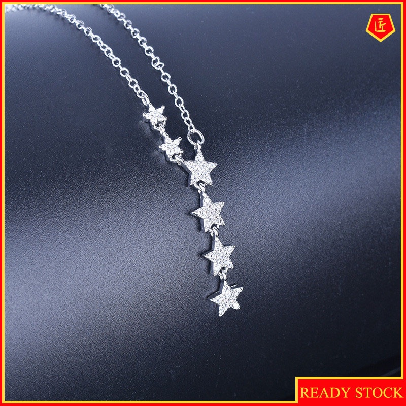 [Ready Stock]Fashion Personality Silver-Plated Diamond XINGX Necklace