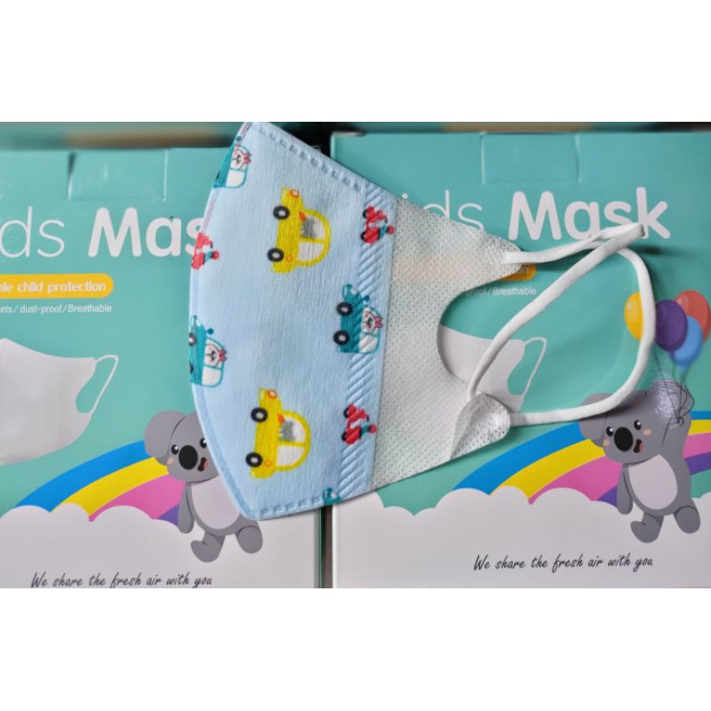 MASKER DUCKBILL ANAK MOTIF ECER PER 10 PCS