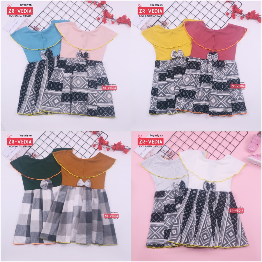 (BLUDRU FLANEL) Dress Cantika size Bayi - 7 Tahun / Baju Anak Perempuan Harian Yukensi Murah Grosir