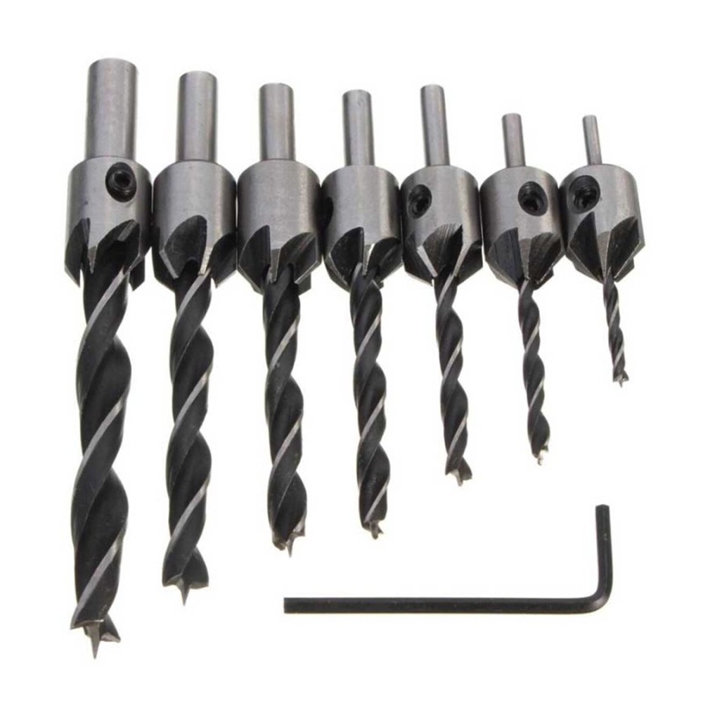 Mata Bor Drill Bit Countersink HSS 3-10mm 7 PCS