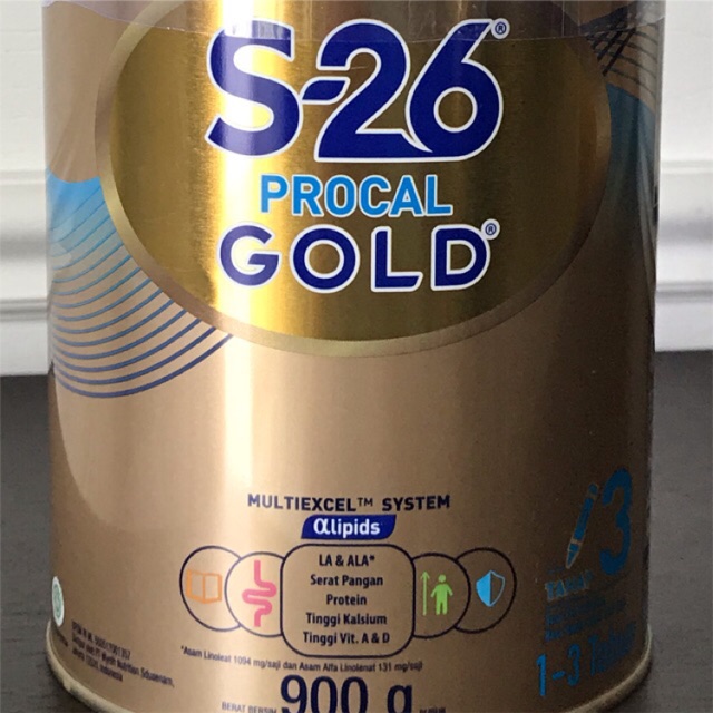 NEW S-26 PROCAL GOLD 3 VANILA 900gr KEMASAN BARU SUSU FORMULA