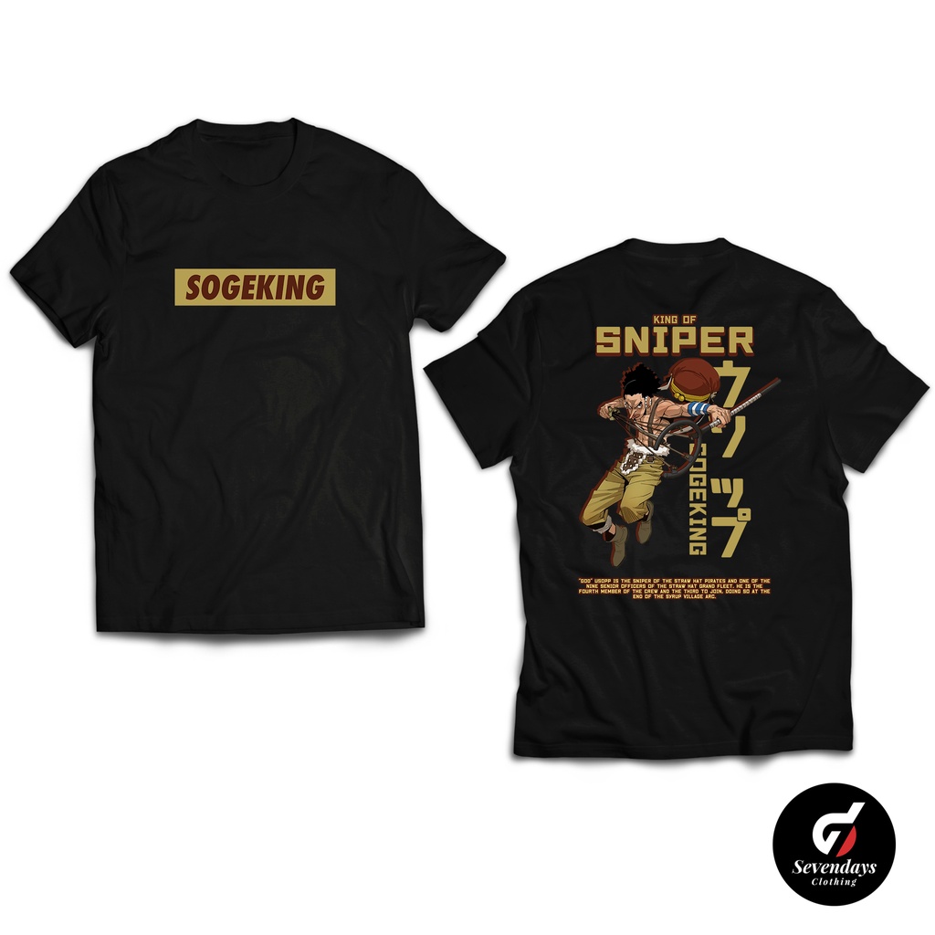 Kaos ANIME ONE PIECE USOPP KING OF SNIPER STRAW HAT PIRATES BAJU ANIME JEPANG T-SHIRT DISTRO Sevenda