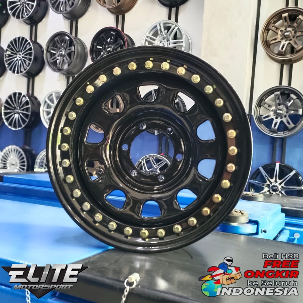 Velg HSR Beadlock Ring 16x8 Lubang 6x139,7 Velg Mobil Taft Hartop Opel