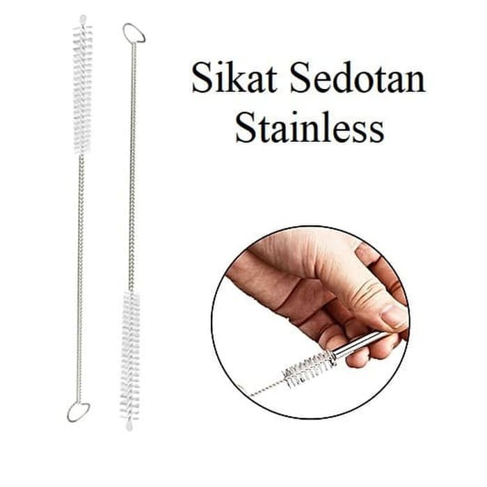 (KJO) Sikat Pembersih Sikat Sedotan Stainless