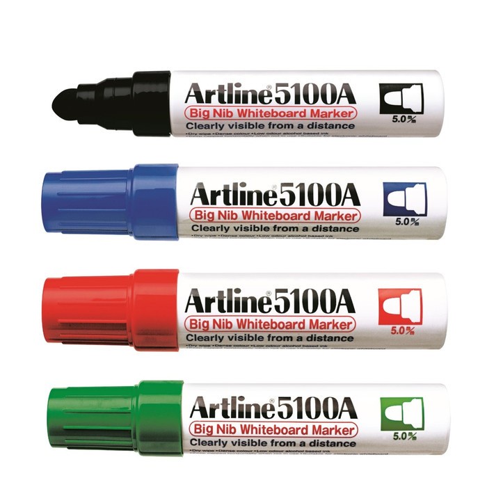 

Jual Spidol Whiteboard Marker Big Nib Artline Ek 5100A Bergaransi