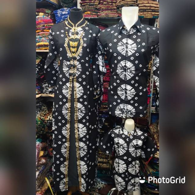 Couple Gamis batik jumputan printing