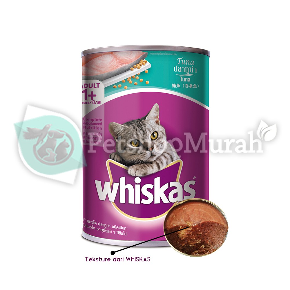 Petshop Murah Makanan Kucing Whiskas Kaleng 400gr Cat Food Tuna