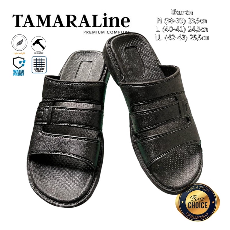 Sandal Selop Slide Slip on Karet Pria Dewasa / Remaja - TAMARALINE 86 / Bahan Premium Lentur Empuk Ringan Kuat Anti Slip Anti Air / Model Sandal Sporty Santai Rumah Hotel Outdoor Kamar Mandi Murah Original