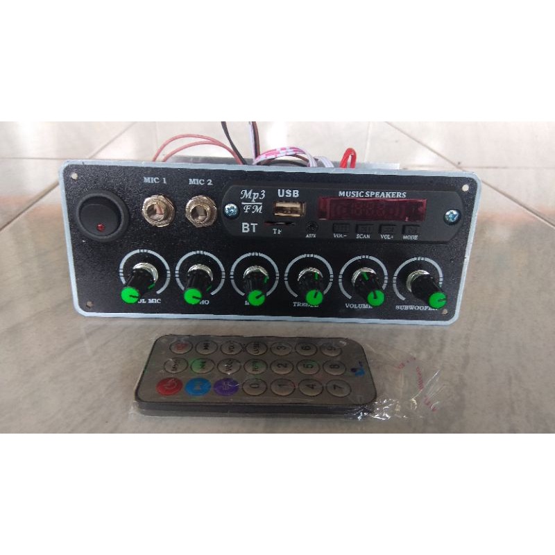 Kit aktif speaker mono plus mp3 player bluetooth