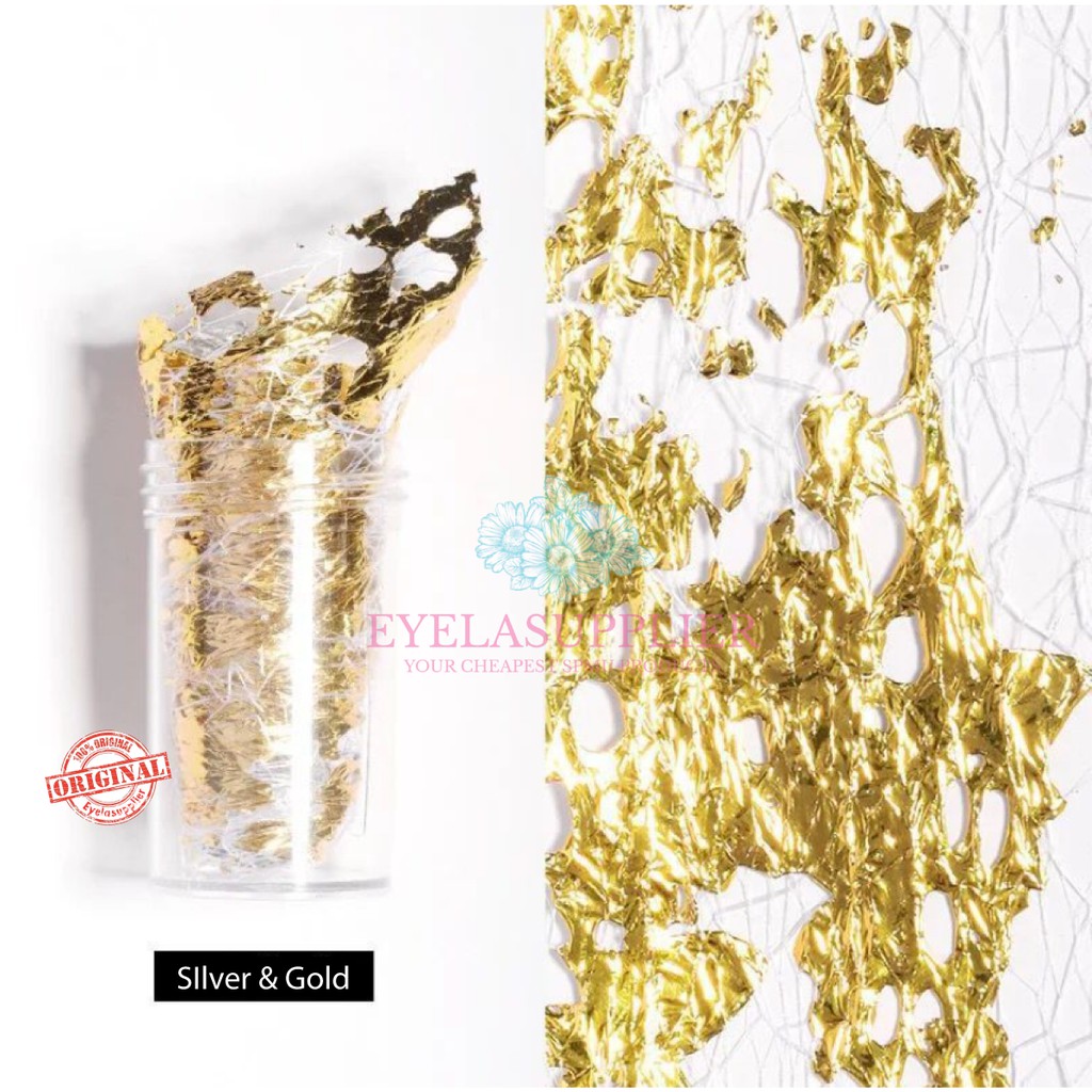 CHIP FOIL NAIL LAYER ACCESORIES STICKER STIKER Glamour Alumunium Polish Glitter Aksesoris Decorative