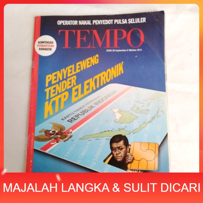 Majalah TEMPO No.30 Sep 2011 PENYELEWENG TENDER KTP ELEKTRONIK Langka