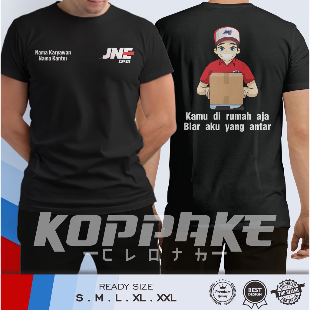 Kaos JNE Express Joni Maskot Request Nama Karyawan dan Kantor Baju Perusahaan