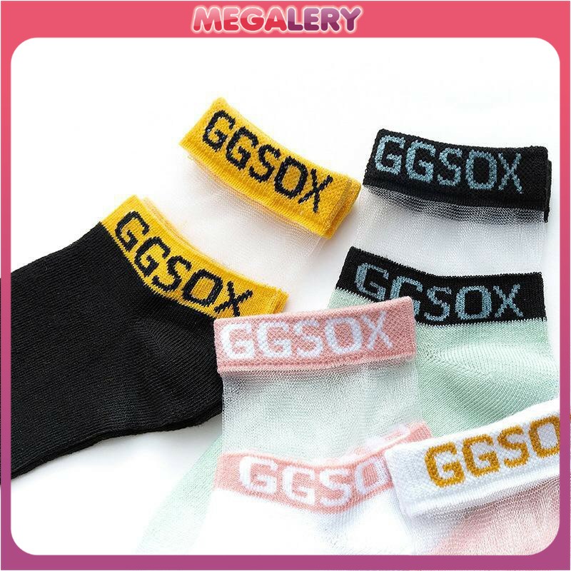 KAOS KAKI PENDEK TRANSPARAN WANITA MOTIF GGSOX KAUS KAKI PENDEK WANITA IMPORT COD