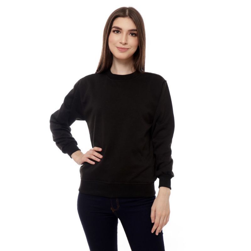 Crewneck sweater Oblong. lengan panjang unisex pria wanita