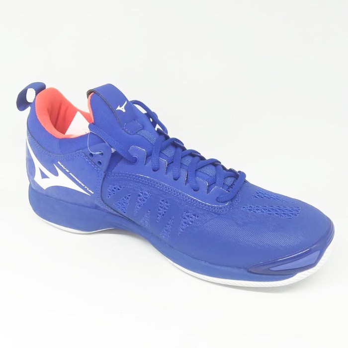 Sepatu volley mizuno original Wave Momentum Pantone reflex blue Original